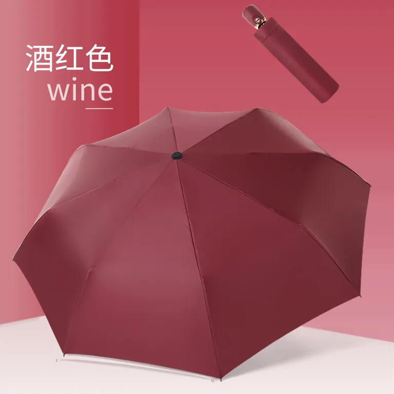 Custom auto open 3 fold umbrella with logo print Uv protection coating umbrella OEM wholesale，第 1 张图片