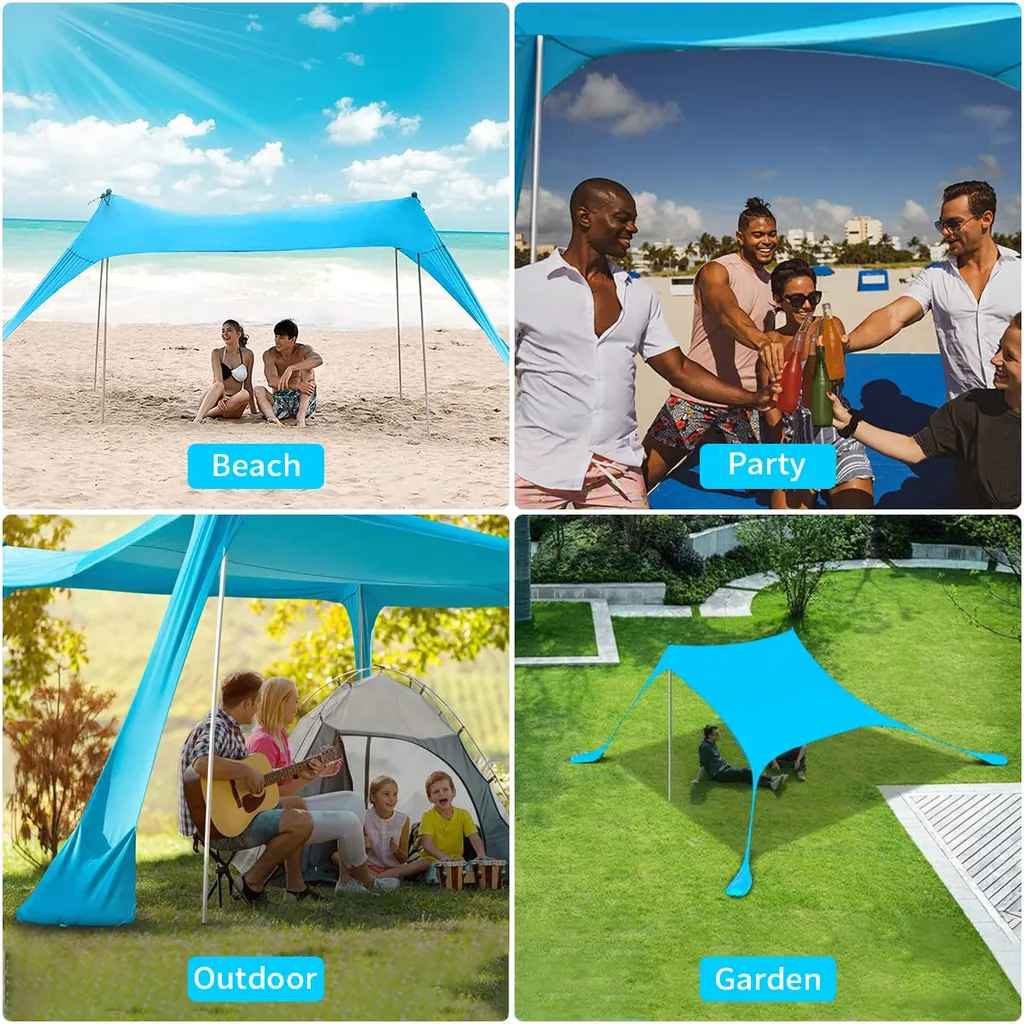 Custom Design Printed Beach Sunshade، صورة تفصيلية 5
