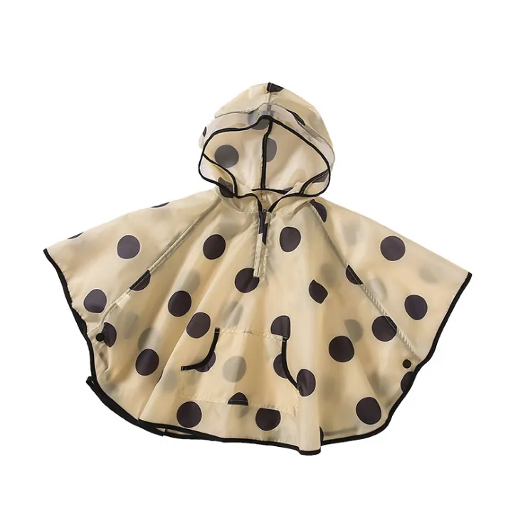Girls transparent pvc raincoat plastic raincoat fetish for children waterproof، الصورة 1