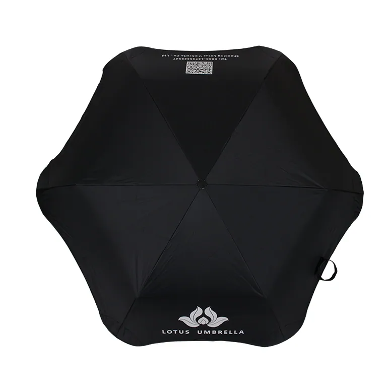 High quality custom logo printed safe round corner manual 3 folding umbrella, detail 5