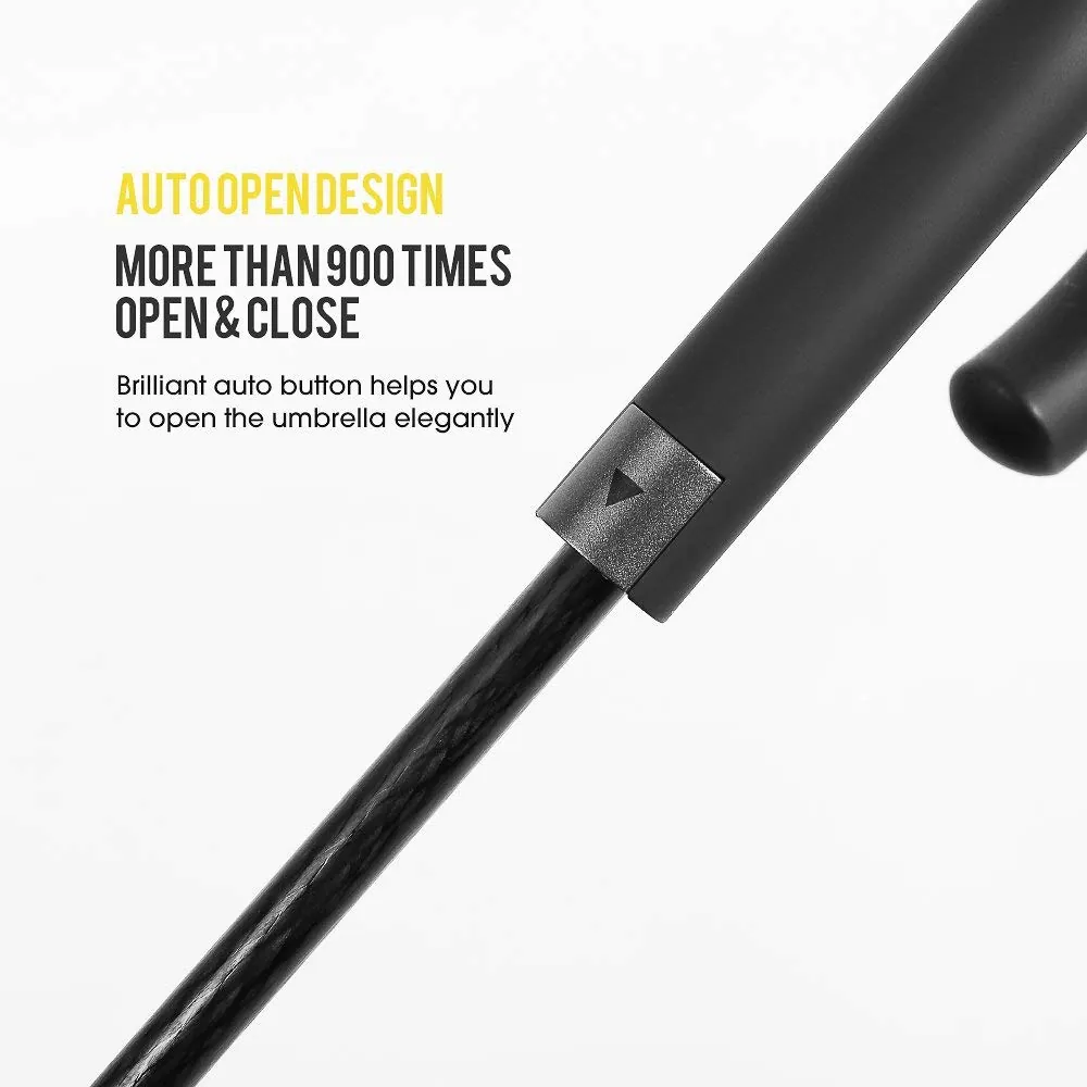 Promotional Large UK Walking Stick Auto Open Hook Handle Straight Umbrella, detail 5