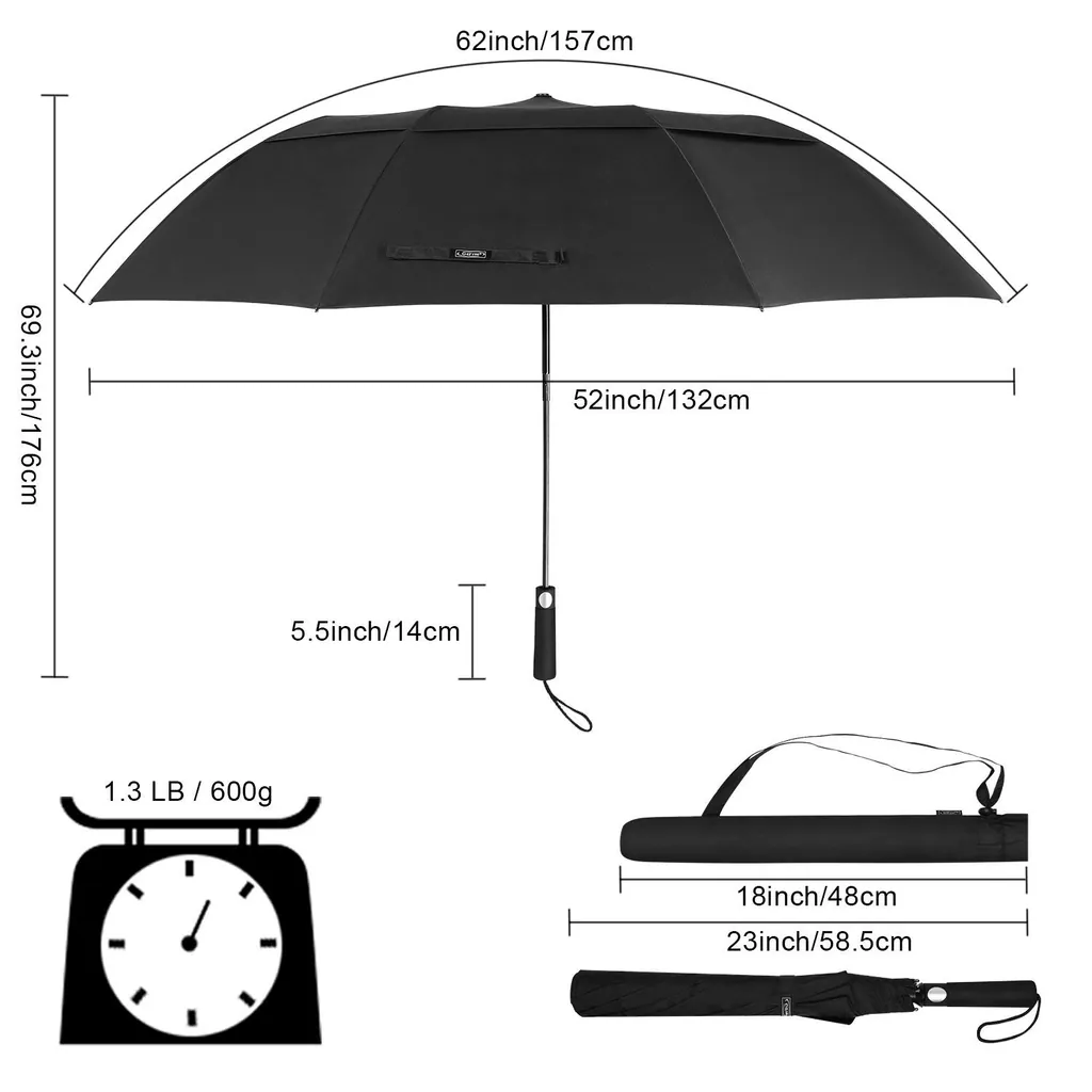 Good quality hot sale large size 2 fold sports umbrellas, detail 3
