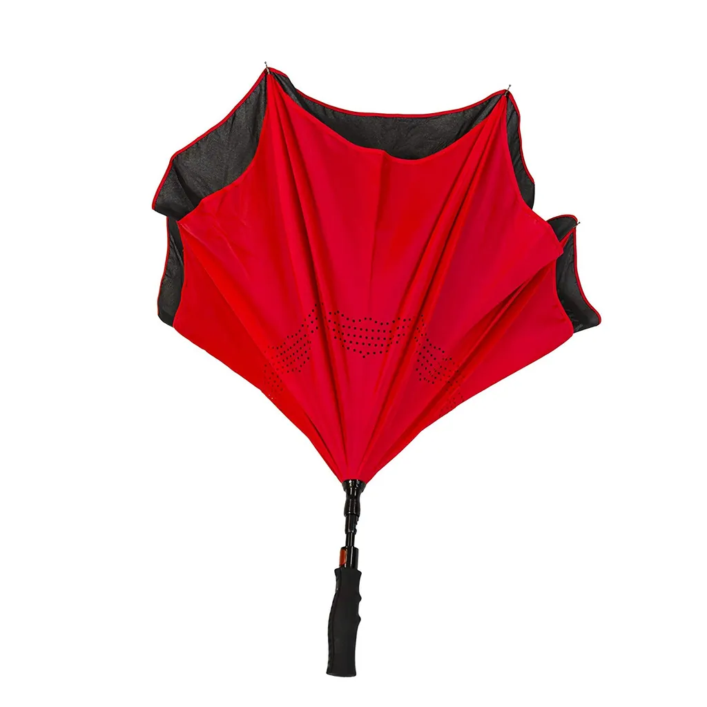 Wholesale Auto Open Inversa Large Inverted Double Layered Reinforced Canopy Windproof Umbrella,细节图 3