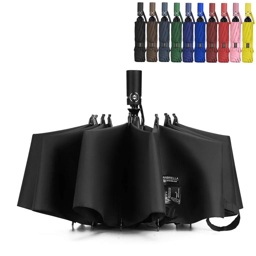 Fully Auto Open and Close Windproof umbrella，细节图 1