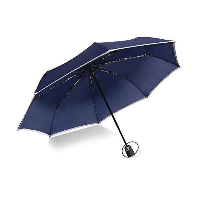 OEM Windproof Travel Umbrella Auto Open & Close 3 folding umbrella with Ergonomic handle, image 1