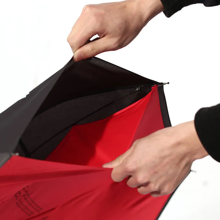 Inverted car promotion advertisement double layer umbrella, detail 3