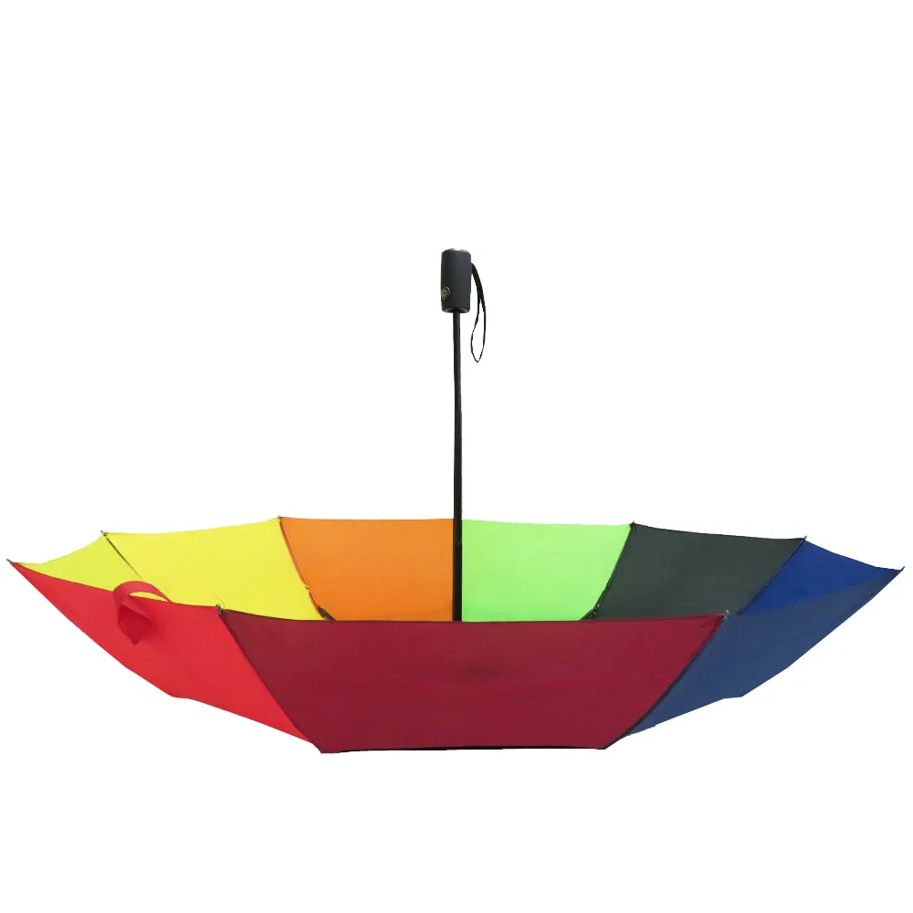 Rainbow double layer fold canopy umbrella, detail 4