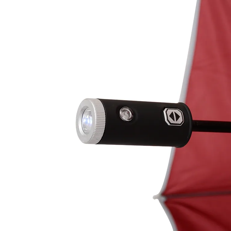 High quality business gift creative LED auto open and close folding flashlight rain umbrella, detail 4