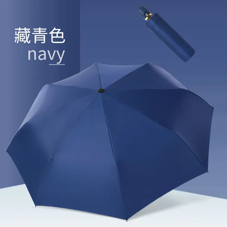 Custom auto open 3 fold umbrella with logo print Uv protection coating umbrella factory design，第 1 张图片