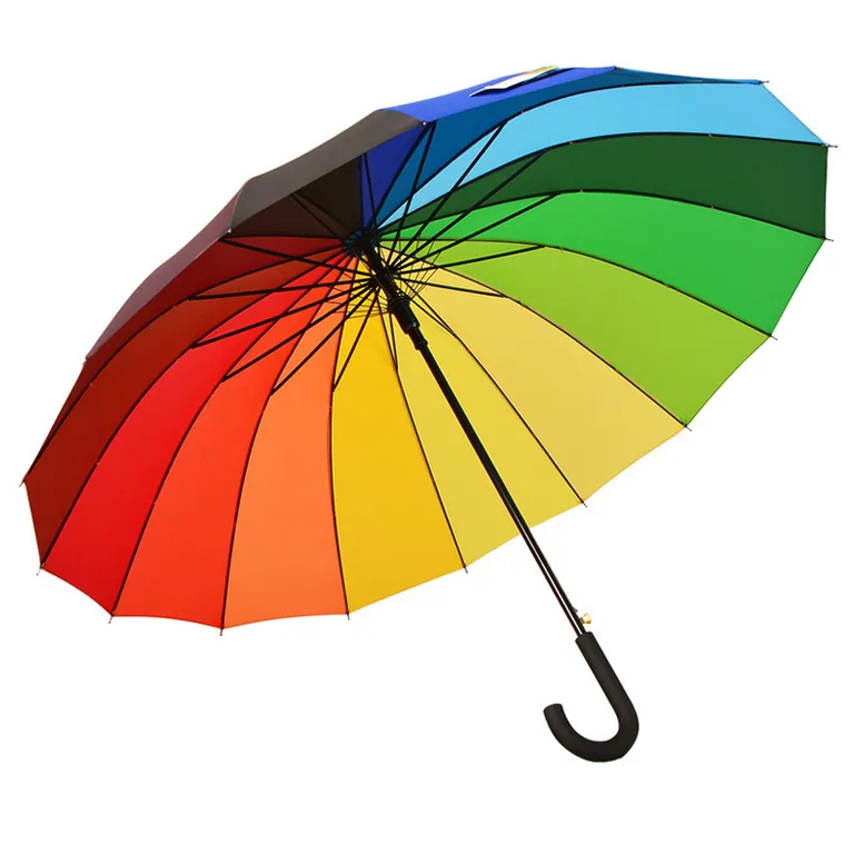 Straight Rainbow Umbrella for Ladies Gifts، الصورة 1