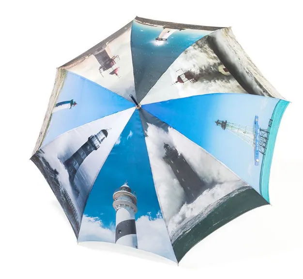 Light Aluminum Frame Animal Print Design Straight Umbrella، الصورة 1