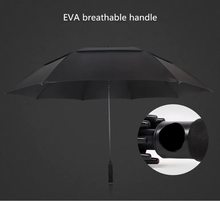 750cm * 8k Double Layer Canopy Vent Windproof Fiberglass Frame Golf Umbrella, detail 2