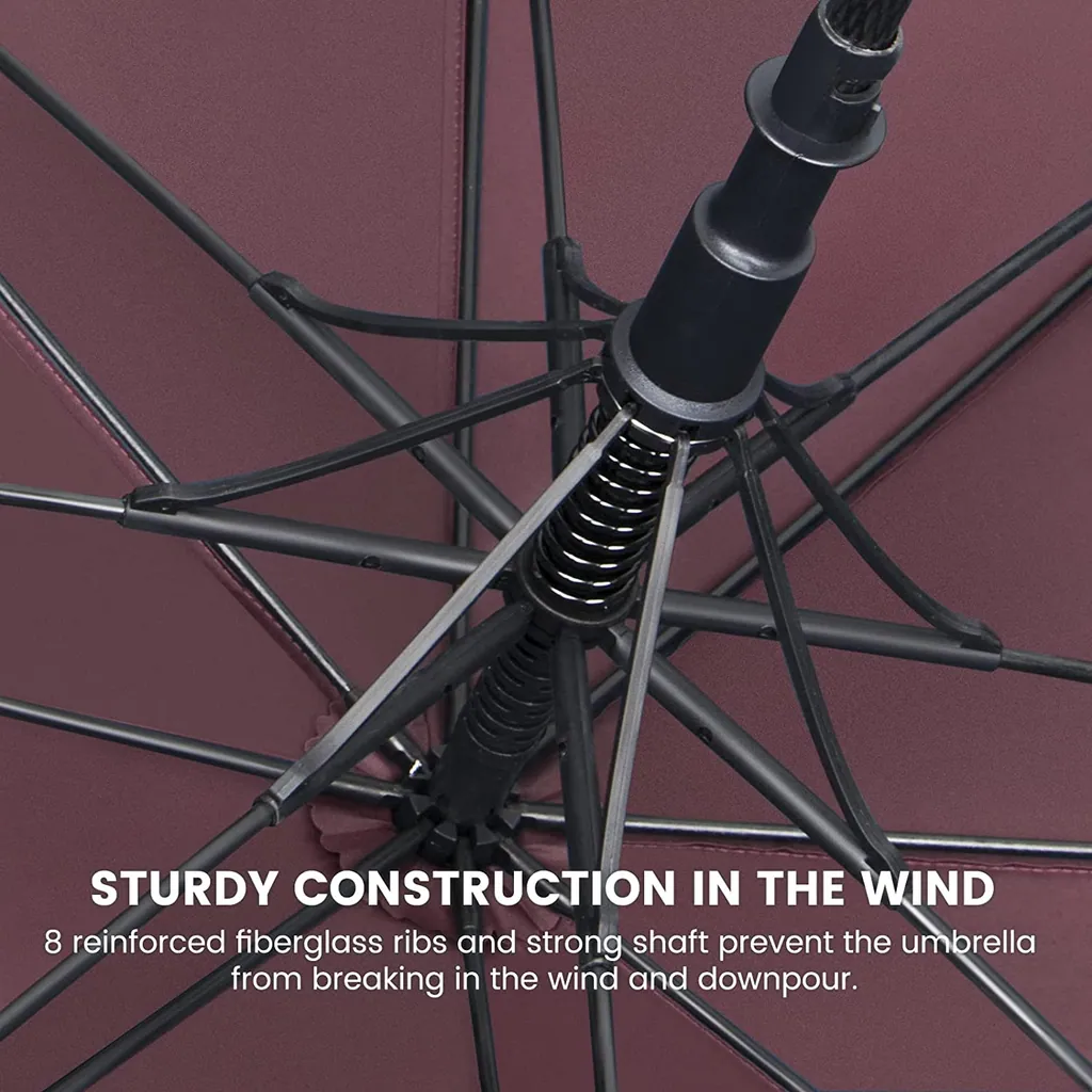 Double Layer Windproof Auto Open Golf umbrella، صورة تفصيلية 4