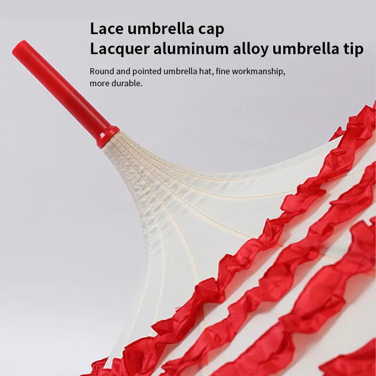 Wedding Pagoda Shaped Umbrella with Custom Design، صورة تفصيلية 1