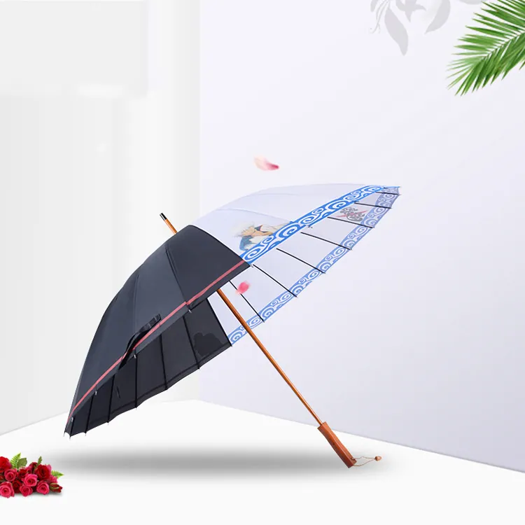 Personality Black and White Straight Umbrella for Cosplay Sakata Gintoki، الصورة 1