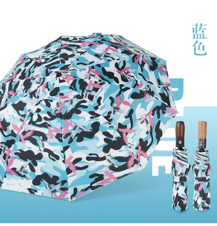 Wholesale auto 3 folding umbrella pongee rain UV Umbrella，第 1 张图片