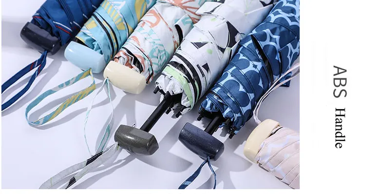 Lotus New Design Carry Bag Black Coating Clear Folding Umbrella in Rainy and Sunny Day، صورة تفصيلية 4