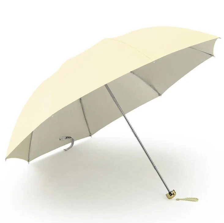 21 inch * 8k silver opening manual liner waterproof promotional folding umbrella, image 1