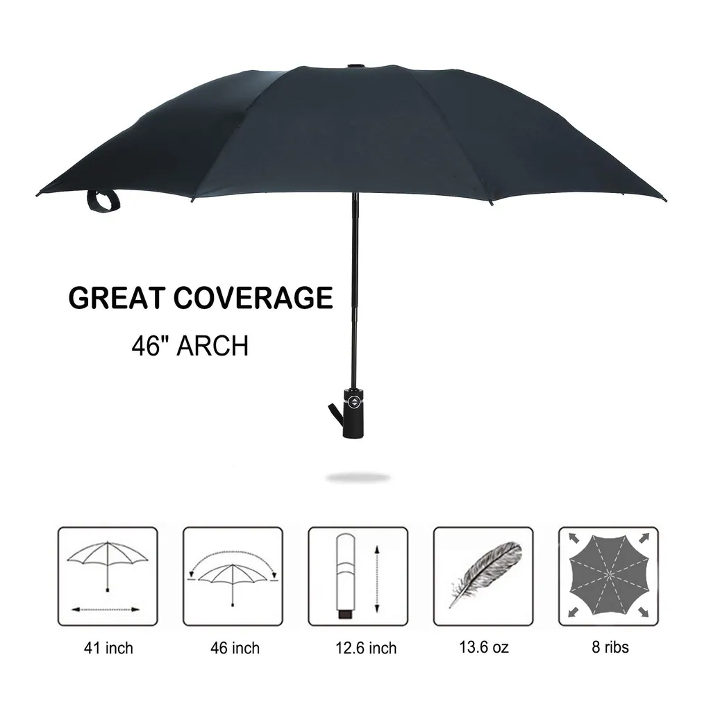 LotusUmbrella 2019 Hot Selling WINDPROOF Auto Open Close Folding Compact Reverse Umbrella, detail 4