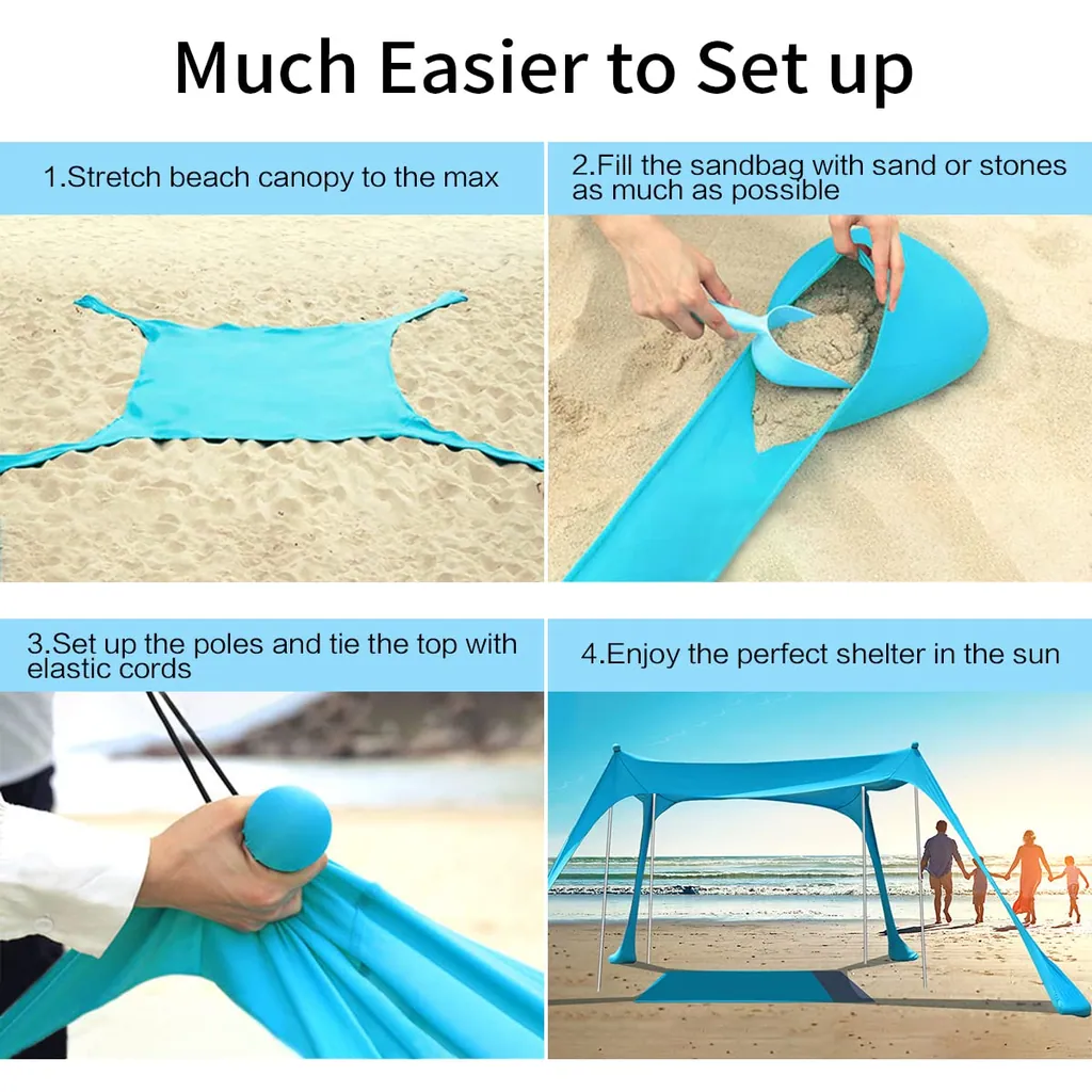 Custom Design Printed Beach Sunshade، صورة تفصيلية 4