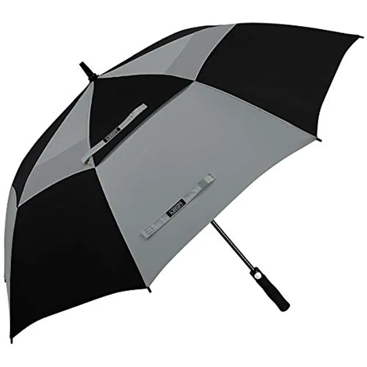 LOTUS Large Double Golf Umbrella Straight Pole Long Handle Wind Resistant Automatic Umbrella for Advertising، الصورة 1