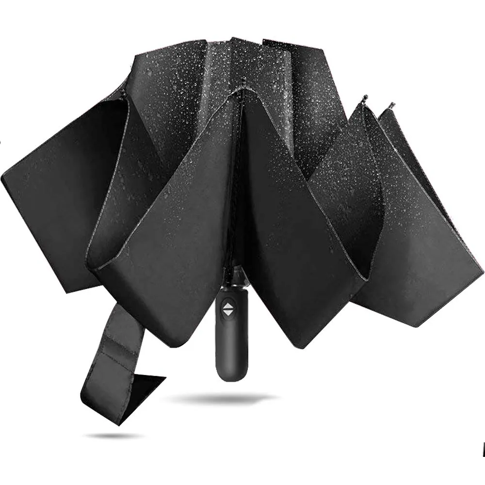 Customized 23Inch 8Ribs Automatic Open and Close 3 Folds Reverse Umbrella, detail 1