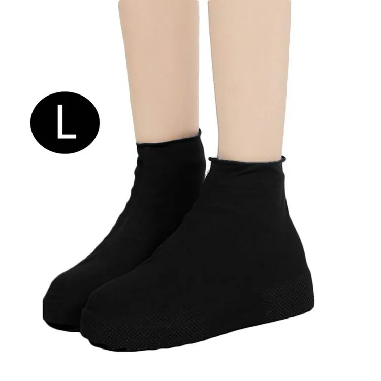 High quality PVC Outdoor rainy waterproof shoes cover rain anti-slip thick wear-resistant silicone adult children rain boots, détail 3