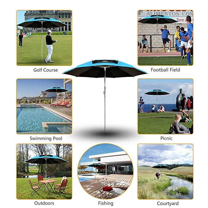 1.8m Outdoor Fishing Camping Folding Waterproof Sunscreen Umbrella Beach Rest Angling Universal Anti UV Sunshade Umbrella Awning، الصورة 1