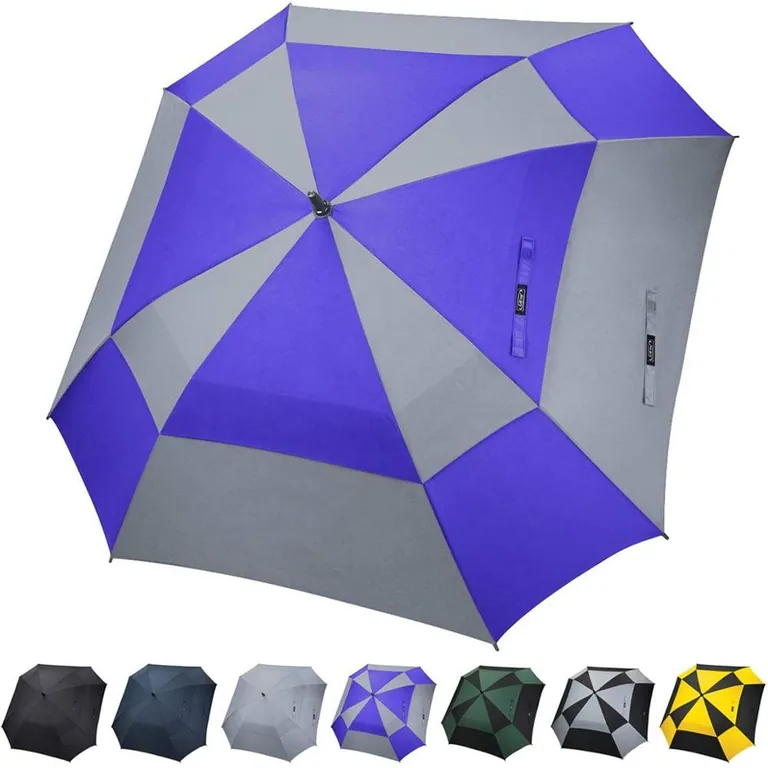 Square, Double Layer, Vent Hot Sale, High Quality Golf Umbrella, image 1