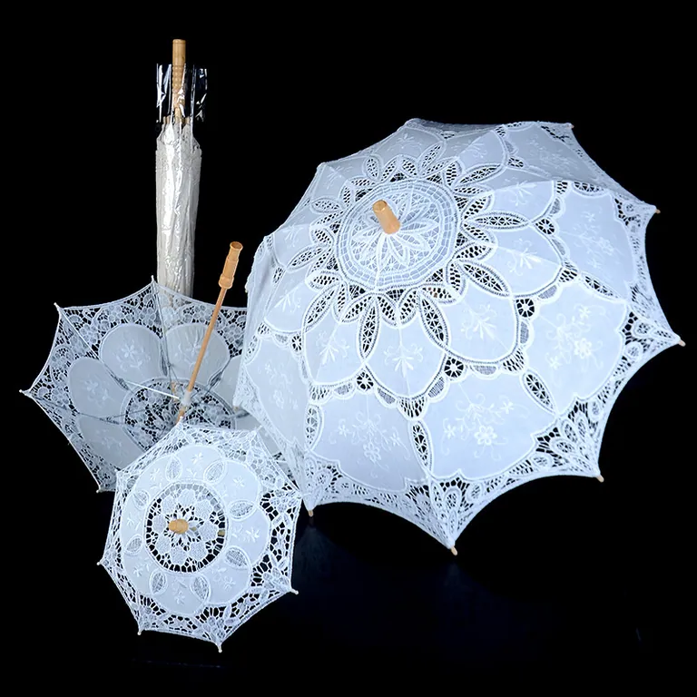 Handmade Lace Embroidery Umbrellas، صورة تفصيلية 3