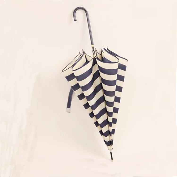 Rainproof Umbrella with Blue and White Stripe، صورة تفصيلية 2