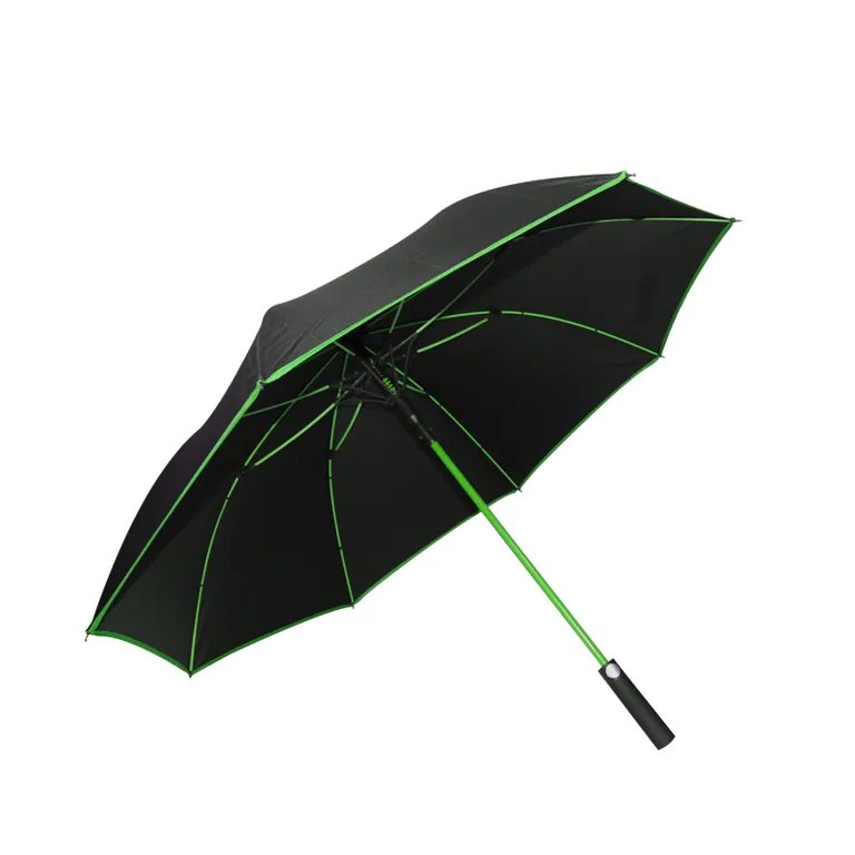 Top Quality Large man and women's business long umbrella colored fiberglass ribs umbrella