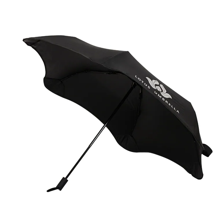 High quality custom logo printed safe round corner manual 3 folding umbrella, image 1