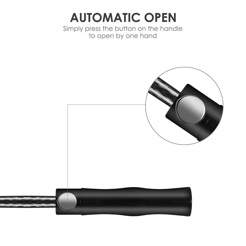 Chinese Factory 60 Inch Windproof Extra Large Waterproof 8 Ribs Automatic Open Golf Stick Black Umbrella, detail 4
