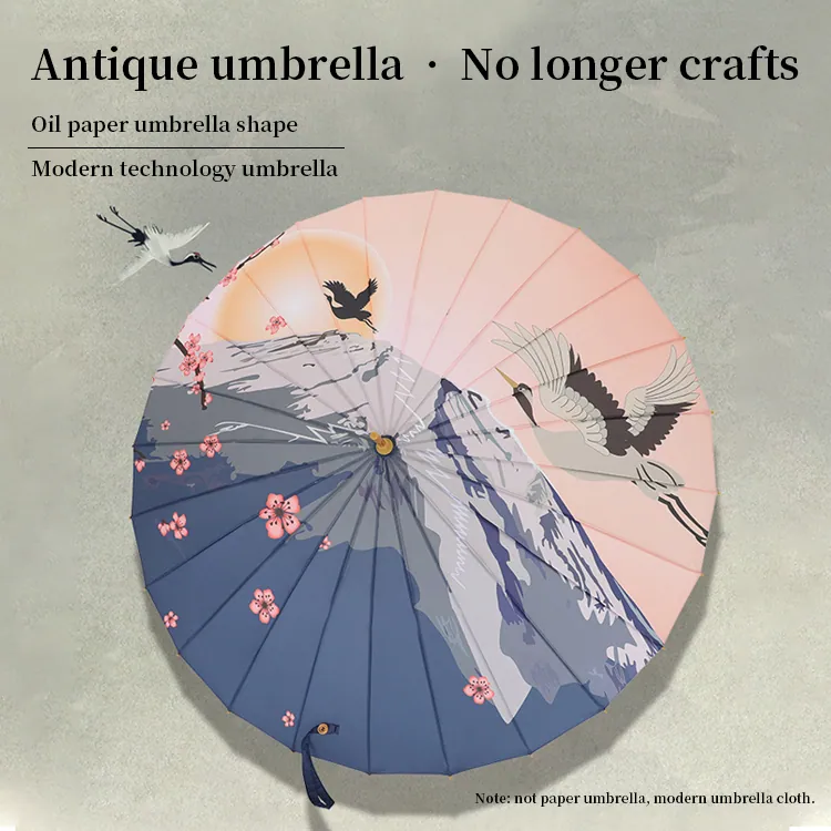 Windproof Chinese Style Umbrella for Outdoor، صورة تفصيلية 1