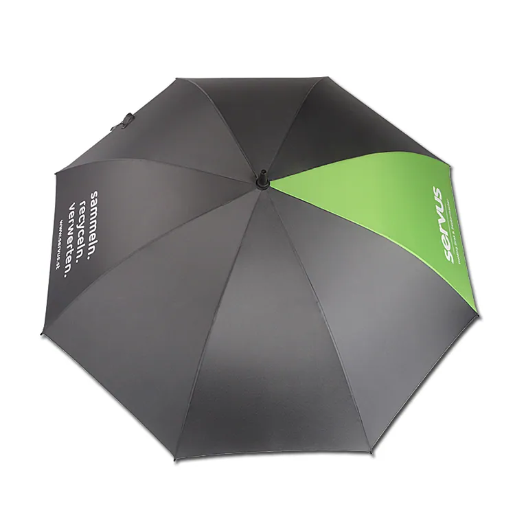 EVA Gift Handle Curved Fiberglass Frame Green Umbrella Gift Umbrella, detail 3