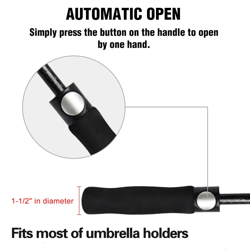 High Quality Double Canopy Umbrella Custom Print Full Body Umbrella Golf Umbrella With Logo Prints, detail 3