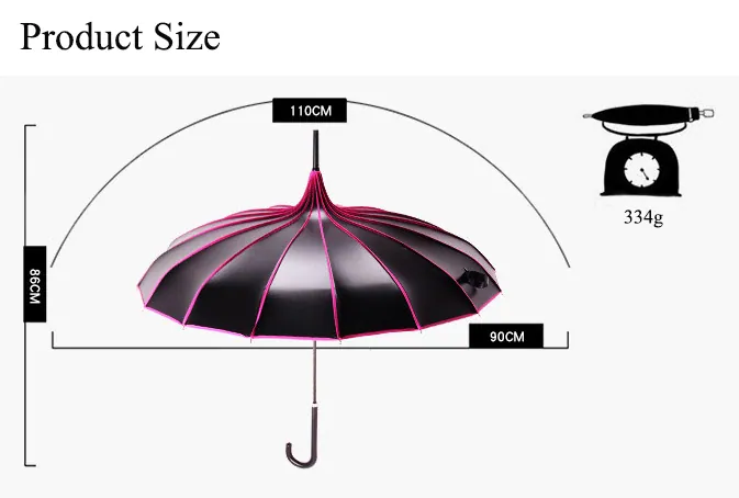 Rain and Sun Pagoda Umbrella for Wedding، صورة تفصيلية 3
