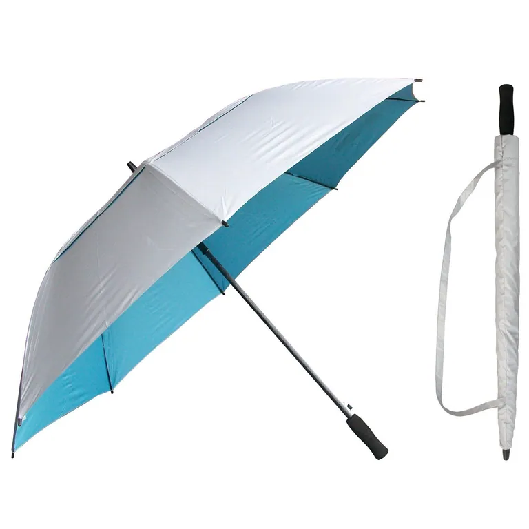 Silver Coating Fabric Promotion Advertising Sunproof Stick Umbrella, image 1
