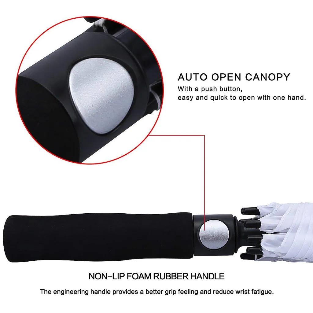 Wholesale Large Automatic Open Straight Windproof Canopy Golf Umbrella with Long Handle, detail 4