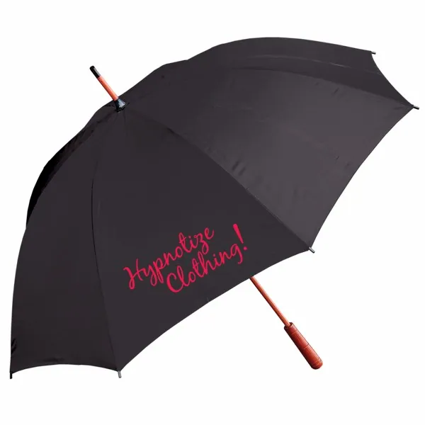Wooden Shaft Advertsing Logo Promotion Straight Umbrella, detail 2